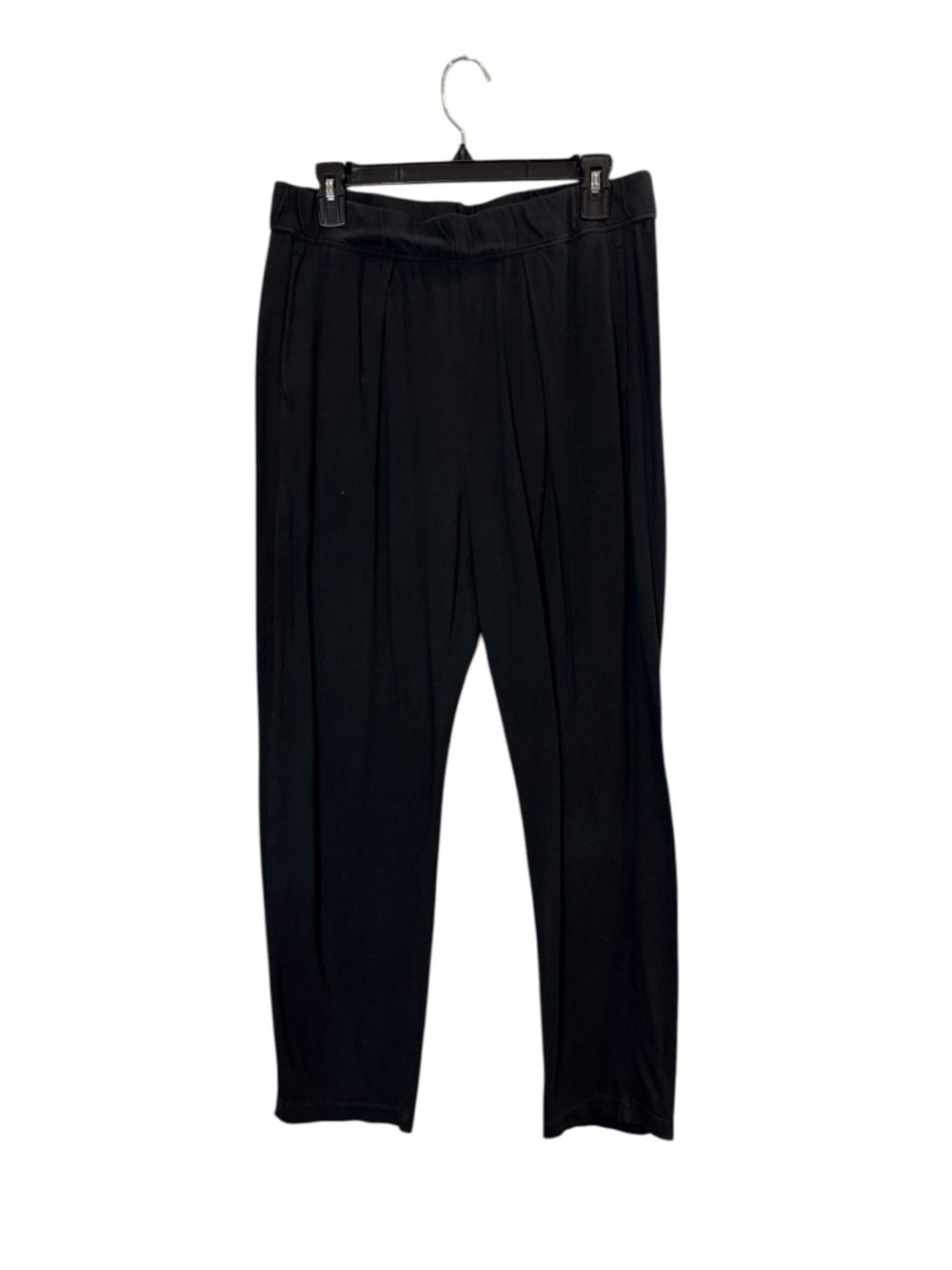 Raquel Allegra Women’s Black Lagenlook Cotton Easy Lounge Pants sz L